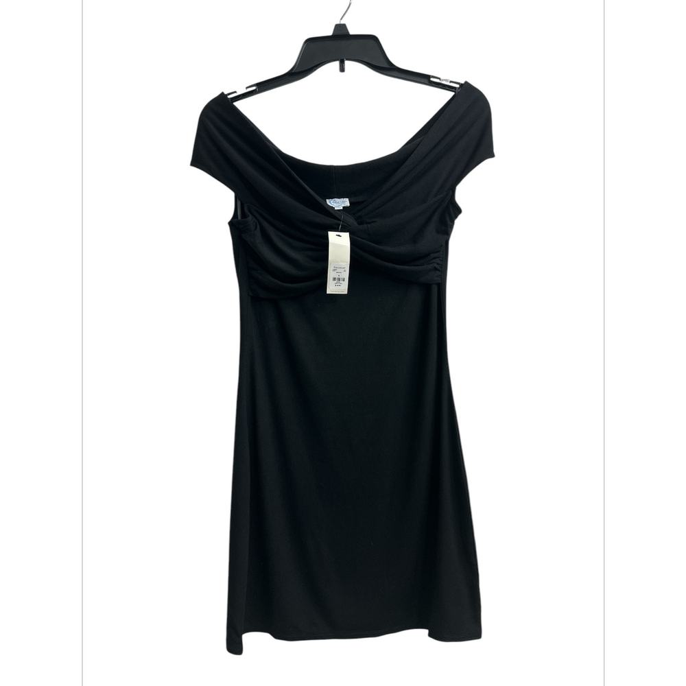 Blue Rain Franchesca Black Milkmaid Off-the-Shoulder Short Dress Size Small NWT